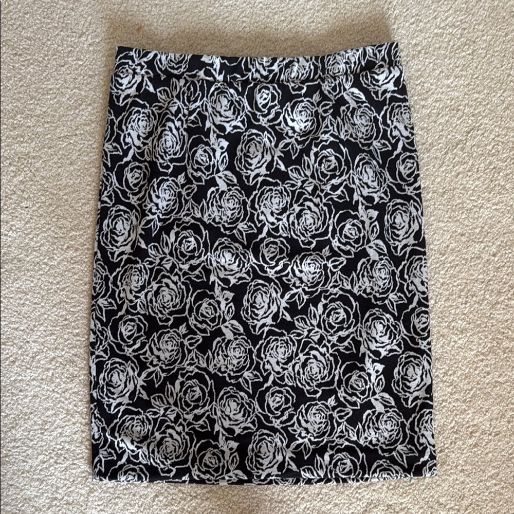 41 Hawthorn Black and White Pencil Skirt Knee-Length Cocktail